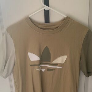Adidas Beige and Olive Tee